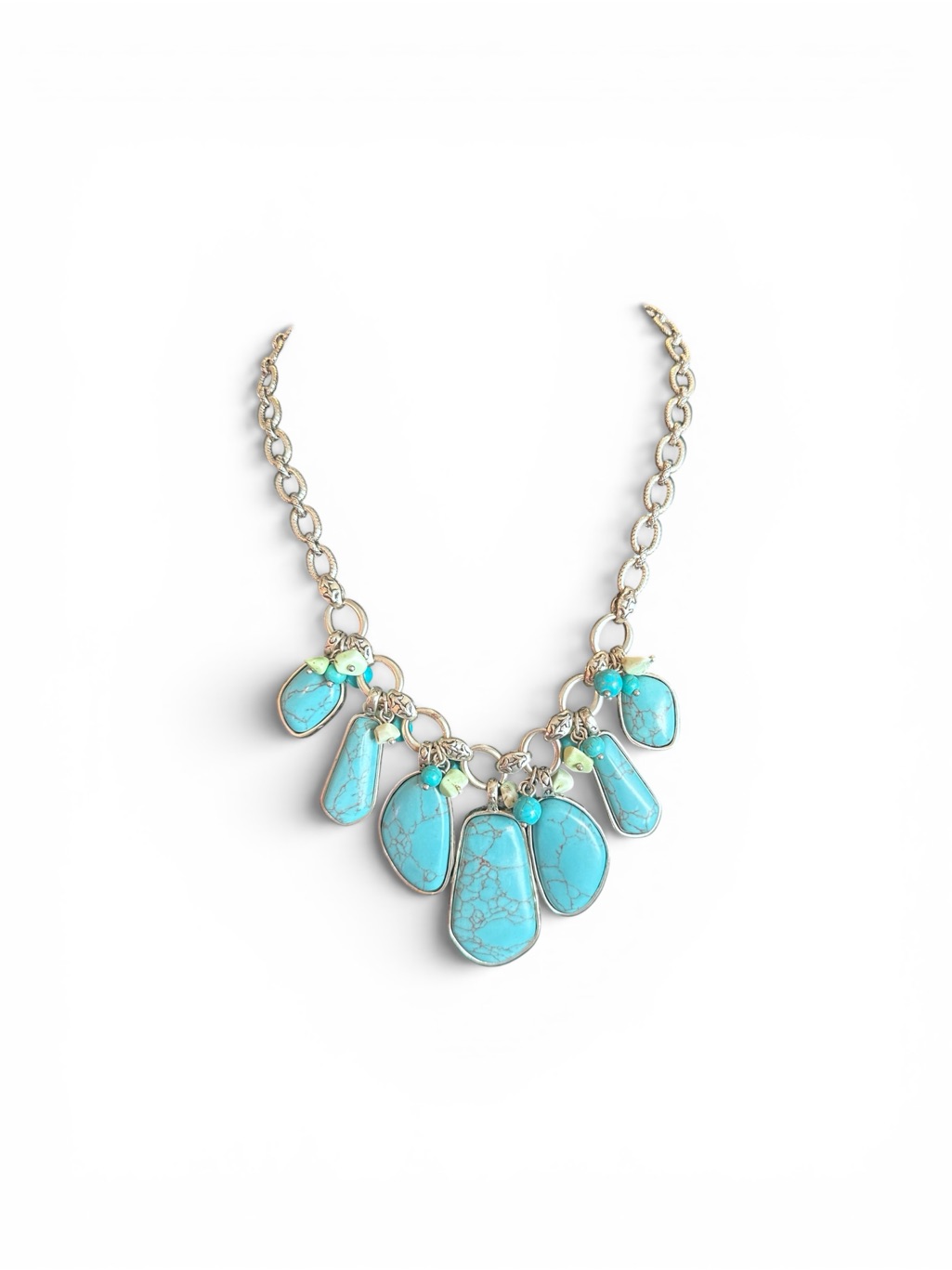Chicos Reversible Silver Tone Necklace